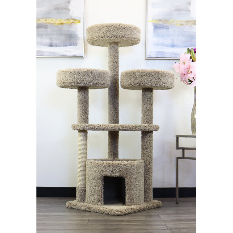 Carpeted cat trees outlet for large cats